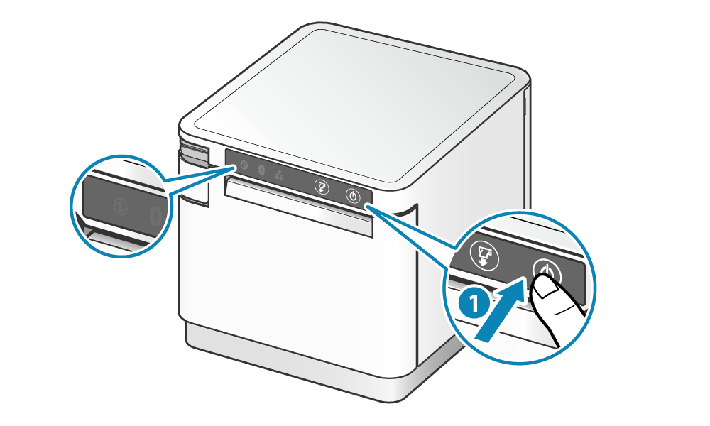 Turning the printer off with the Power button