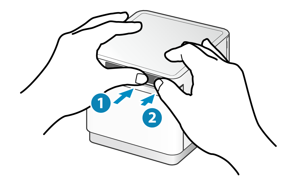 Holding Feed while pressing Power to start the self-print