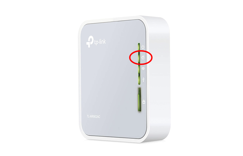 Share Hotspot LED location on the mini router